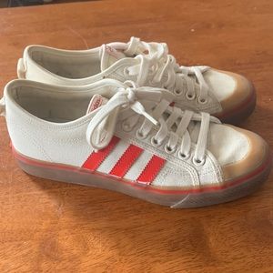 Adidas NIZZA canvas shoes 7.5 mens 9.5 womens.
